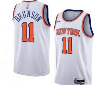 New Yok Knicks #11 Jalen Brunson white jersey