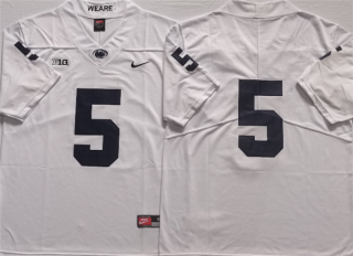Penn State Nittany Lions #5 White Stitched Jersey