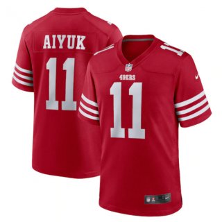 San Francisco 49ers #11 Brandon Aiyuk 2022 New Scarlet Stitched Game Jersey