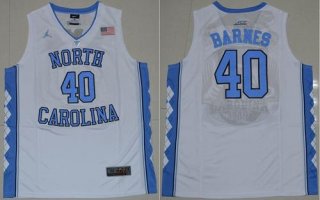 North Carolina #40 Harrison Barnes White Stitched NCAA Jersey