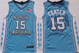 North Carolina Tar Heels #15 Vince Carter Blue Stitched Jersey