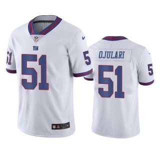 New York Giants #51 Azeez Ojulari White Color Rush Limited Stitched Jersey