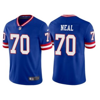 New York Giants #70 Evan Neal Royal Vapor Untouchable Limited Stitched Jersey