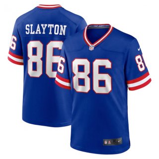 New York Giants #86 Darius Slayton Royal Stitched Game Jersey