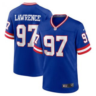 New York Giants #97 Dexter Lawrence Royal Stitched Game Jersey