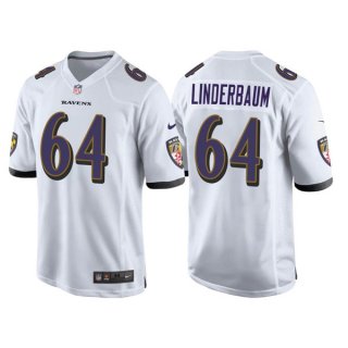 Baltimore Ravens #64 Tyler Linderbaum White Game Jersey