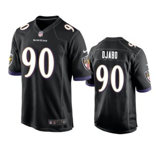 Baltimore Ravens #90 David Ojabo Black Stitched Game Jersey