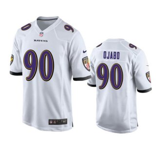 Baltimore Ravens #90 David Ojabo White Stitched Game Jersey