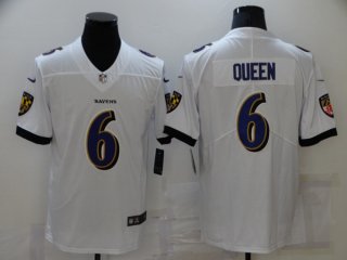 Baltimore Ravens #6 Patrick Queen White Vapor Untouchable Limited Stitched