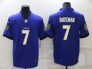 Baltimore Ravens #7 Rashod Bateman Purple Vapor Untouchable Limited Stitched
