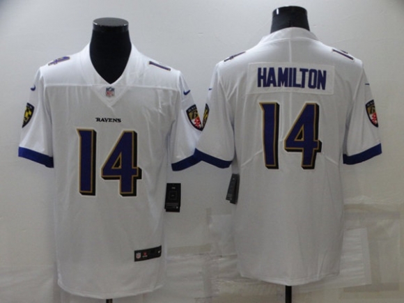Baltimore Ravens #14 Kyle Hamilton White Vapor Untouchable Limited Stitched