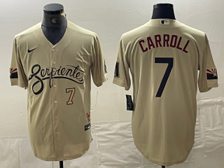 Arizona Diamondbacks #7 Corbin Carroll cream Cool Base Stitched Baseball Jersey
