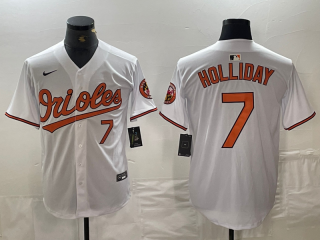 Baltimore Orioles #7 Jackson Holliday white jersey