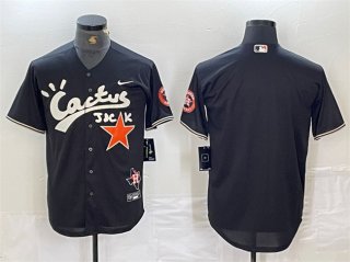 Houston Astros Blank Black Cactus Jack Vapor Premier Limited Stitched Baseball Jersey