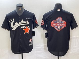 Houston Astros Team Big Logo Black Cactus Jack Vapor Premier Limited Stitched 5