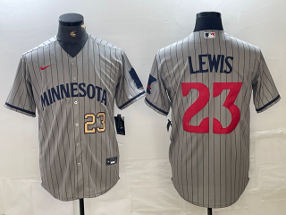 Minnesota Twins #23 with gold gray jersey