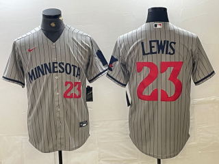 Minnesota Twins #23 gray with red number jersey
