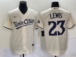Minnesota Twins #23 Royce Lewis Cream Cool Base Stitched Baseball Jersey