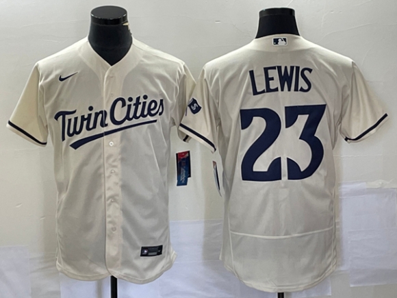 Minnesota Twins #23 Royce Lewis Cream Flex Base Stitched Baseball Jersey