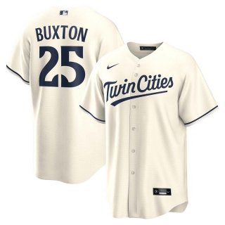 Minnesota Twins #25 Byron Buxton Cream Cool Base Stitched Baseball Jersey