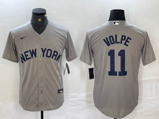 New York Yankees #11 gray jersey