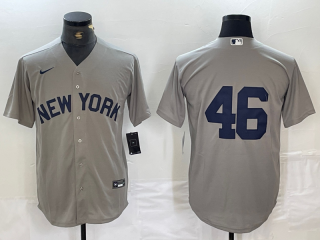 New York Yankees #46 gray jersey