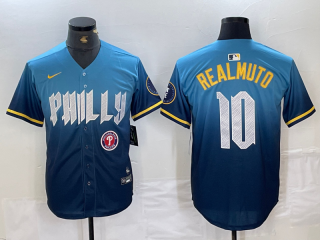 Philadelphia Phillies #10 J.T. Realmuto Blue 2024 City Connect Limited Stitched Jersey 2