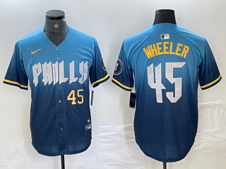 Philadelphia Phillies #45 Blue 2024 City jersey 2