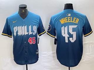 Philadelphia Phillies #45 Blue 2024 City jersey 3