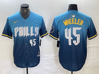 Philadelphia Phillies #45 Blue 2024 City jersey 4