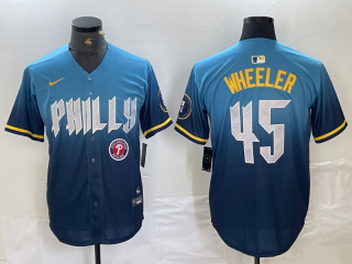 Philadelphia Phillies #45 Blue 2024 City jersey 5
