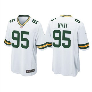 Green Bay Packers #95 Devonte Wyatt White Stitched Football Jersey