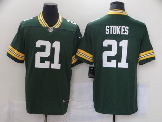 Green Bay Packers #21 Eric Stokes Green 2021 NFL Draft Stitched NFL Jersey