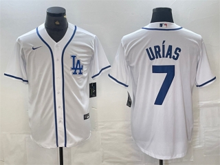 Los Angeles Dodgers #7 Julio Urías White Cool Base Stitched Baseball Jersey