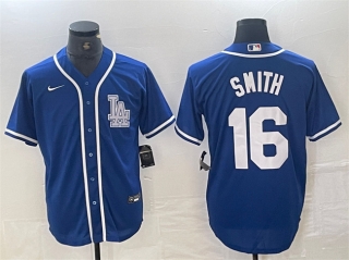 Los Angeles Dodgers #16 Will Smith Blue Cool Base Stitched Baseball Jersey