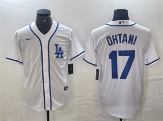 Los Angeles Dodgers #17 Shohei Ohtani White Cool Base Stitched Baseball Jersey