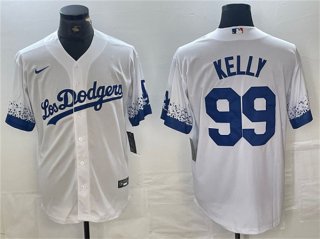 Los Angeles Dodgers #99 Joe Kelly White City Connect Cool Base Stitched Baseball