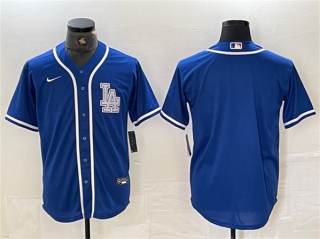 Los Angeles Dodgers Blank Blue Cool Base Stitched Baseball Jersey