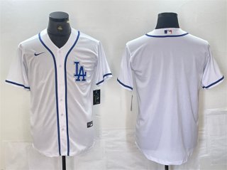 Los Angeles Dodgers Blank White Cool Base Stitched Baseball Jersey