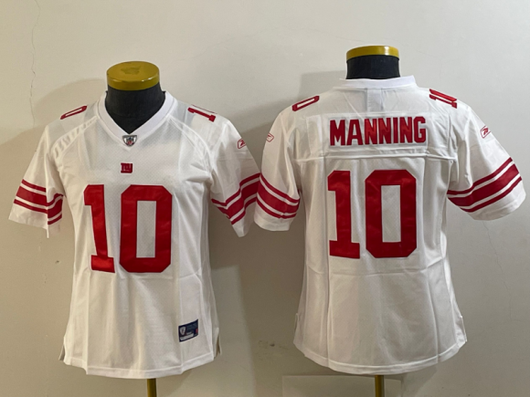 New York Giants #10 manning white youth jersey