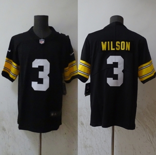 Pittsburgh Steelers #3 Russell Wilson Black Vapor Untouchable Limited Stitched