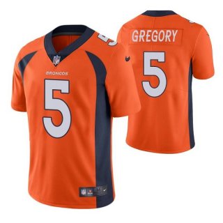 Denver Broncos #5 Randy Gregory Orange Vapor Untouchable Limited Stitched