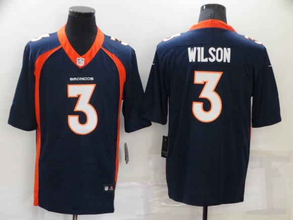 Denver Broncos #3 Russell Wilson Navy Vapor Untouchable Limited Stitched