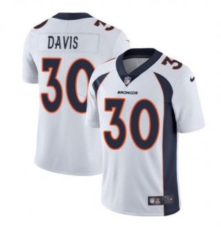 Denver Broncos #30 Terrell Davis White Vapor Untouchable Limited Stitched