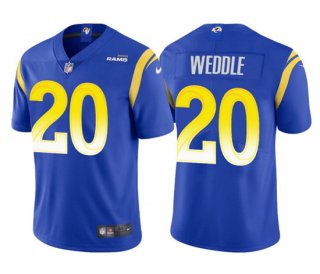 Los Angeles Rams #20 Eric Weddle Royal Vapor Untouchable Limited Stitched