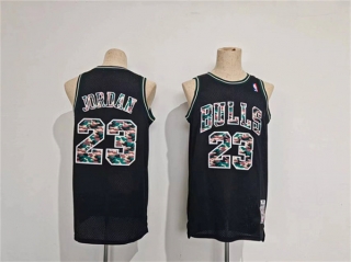 Chicago Bulls #23 Michael Jordan Black Stitched Basketball 2