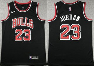 Chicago Bulls #23 Michael Jordan Black Stitched Basketball Jersey 3