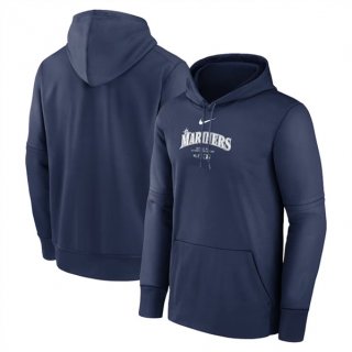 Seattle Mariners Navy Collection Practice Performance Pullover Hoodie