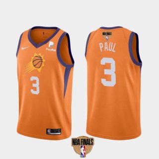 Men's Phoenix Suns #3 Chris Paul 2021 Orange Statement Finals Basketball Swingman