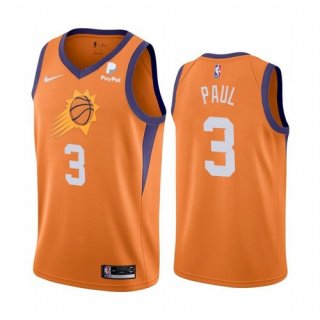 Men's Phoenix Suns #3 Chris Paul Orange Statement Edition Stitched Jersey